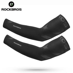 ROCKBROS 아이스 실크 사이클링 암 슬리브, 통기성 농구 러닝 캠핑, 여름 스포츠 암 슬리브, 자전거 암 워머