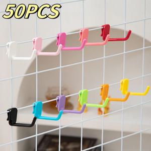 10-50PCS 슈퍼마켓 선반 후크 플라스틱 쥬얼리 스낵 장난감 양말 와이어 메쉬 선반 벽 디스플레이 후크 다기능 스토리지 도구