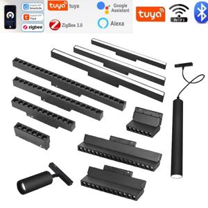 LED 자석 트랙 조명 그릴 플러드라이트 모던 임베디드 블랙/화이트 램프 LED 튜브 조명 DC48V 자석 흡착 시리즈