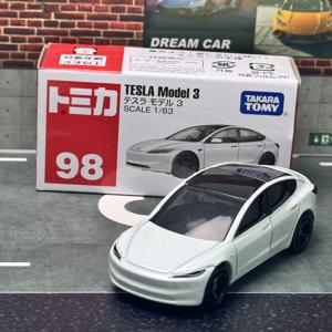 다카라 토미 토미카 No. 98 Tesla Model 3 주조 정적 합금 자동차 차량 다이캐스트 금속 모드 컬렉션 디스플레이 소년 장난감 선물