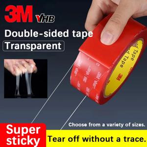 3M 양면 접착 테이프 - 투명 - 아크릴 - 강한 접착력 - 가정용, 자동차, 벽 고정용 - 흉터 없음