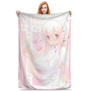 일본 소니코 간호사 플러시 담요 슈퍼 소프트 플란넬 소파 의자 침대용 완벽한 어린이 선물 아이디어
