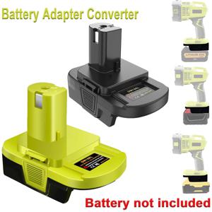 DM18RL 배터리 어댑터는 Dewalt/Milwaukee 20V/18V 리튬 이온 배터리를 Ryobi 18V P108 ABP1801, USB 포트, 검정/녹색용으로 변환합니다.