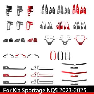 기아 스포티지 NQ5 2023-2025용 LHD/RHD 센터 콘솔 기어 시프트 윈도우 버튼 에어벤트 커버 스티어링 휠 트림 액세서리