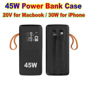 맥북 정제 PC DIY 발전소 상자 포탄을 위한 20 V를 충전하는 Powerbank을 위한 45W 빈 전력 은행 케이스 21700 건전지 주택