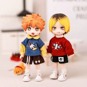 OB11 옷 점퍼 스웨트셔츠 히팝 반바지 세트 장식 몰리, GSC 바디, 1/12bjd 인형 옷 장난감 의류