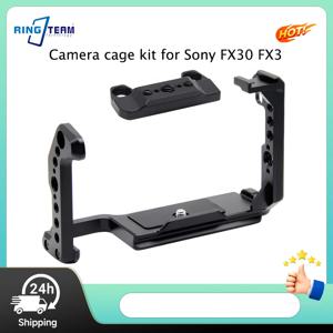 소니 FX30 FX3용 카메라 케이지, DJI RS 짐벌용 확장 포트가 있는 항공기 등급 알루미늄 합금 리그, 영화 제작 및 브이로그 촬영용