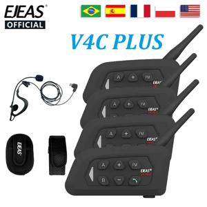 EJEAS 전이중 블루투스 헤드폰, 회의 인터폰, 축구 심판 인터콤 헤드셋, V4C PLUS1500M