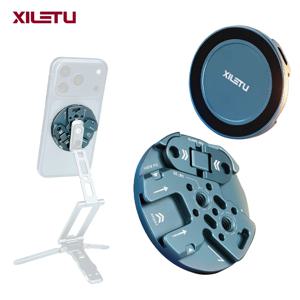 XILETU MI-1 MagSafe 폰 삼각대 마운트 N52 마그네틱 알루미늄 합금 1/4인치 나사 콜드슈 어댑터 (아이폰 12, 13, 14, 15, 16, 17 호환)