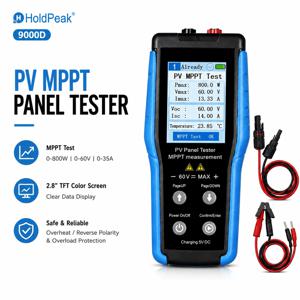 9000D 800W MPPT PV 테스터 60V35A 2.8인치 TFT IV 곡선 분석기 다중 보호 기능 14 데이터 저장 MC4 케이블 휴대용 오프그리드 태양광 미터