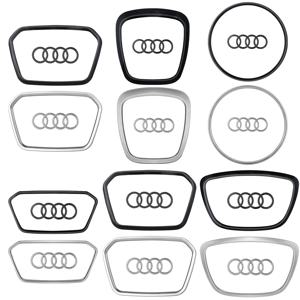아우디 A6L A5 Q7 Q3 A3 A4L Q5 A8L A7 Q5L Q8 SQ5 A8 A7L Q6 E-TRON 액세서리 전용 자동차 스타일링 스티어링 휠 센터 로고 커버 트림입니다