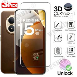 레드미 노트 15 프로 프로+ 플러스 / 노트 15 프로 / 노트 15 4G 5G 곡면 풀커버 강화유리 3개