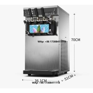 용징 미니 컴프레서 소프트 아이스크림 기계 (파우더 및 시럽 포함), 간편 작동 220V/50hz 미국 플러그, 새 제품 1년 보증