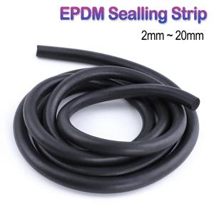 2/5m 검정색 직경 2mm - 20mm EPDM 고무 폼 실링 스트립 원형 스폰지 코드 바 창문/문 방음 방진 씰