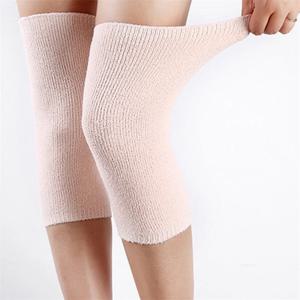 겨울용 따뜻한 무릎 보호대 1쌍, 대나무숯 보호 장비, 여성 및 노인용 무릎 보호대, 겨울철 러닝용 무릎 보호대