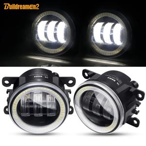 Subaru Forester WRX STI Impreza XV BRZ Justy 아웃백 레거시 자동차 LED 렌즈 DRL 안개 운전 램프 12V 용 2 X 천사 눈 안개등