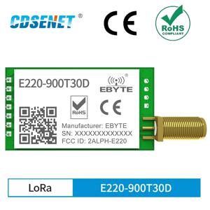 4pcs LLCC68 868MHz 915MHz LoRa 무선 모듈 30dBm 장거리 10km RSSI CDSENET E220-900T30D SMA-K UART 송신기 수신기