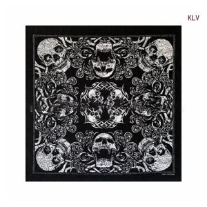 해골 인쇄 Bandanas 스카프 성인 Unisex 스퀘어 Neckerchief 참신 목 스카프 할로윈 파티 여성 헤드 액세서리 6XDA