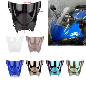 야마하 YZF R6 600(1998~2002년 모델)용 YZF-R6 오토바이 윈드스크린, 이중 버블 디자인, 바람막이, 보호 커버
