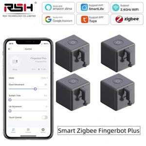 Tuya Zigbee Fingerbot Plus 스마트 Fingerbot 스위치 버튼 푸셔 APP 타이머 음성 제어는 Alexa Google Home Assistant와 함께 작동합니다.
