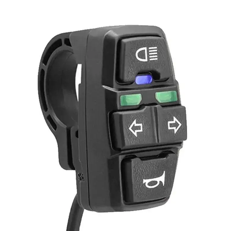 3-in-1 전기 자전거 스위치: 헤드라이트 방향 지시등 경적 제어 36V/48V ON/OFF 방수 ON/OFF 제어 스위치 (전기 자전거용)