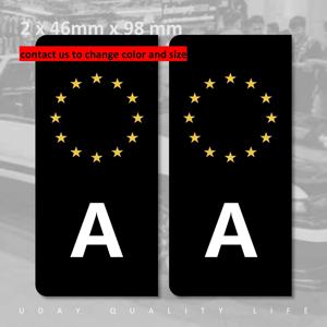 A B BG HR CY CI DK EST FIN EU 차량 등록 코드용 국가 식별자 자동차 번호판 스티커 비닐 비바람에 견디는 Nfs