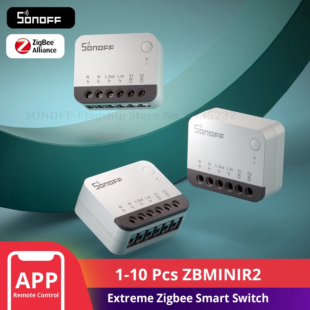 SONOFF ZBMINIR2 Extreme Zigbee 스마트 스위치 1-10Pcs eWeLink를 통한 릴레이 스위치 원격 제어 분리 Alexa Google 홈과 함께 작동