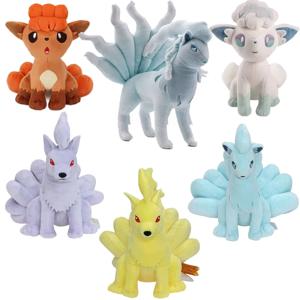 반짝 이는 Ninetales Vulpix 플러시 장난감 Collectible Gift, Soft Plushies 만화 캐릭터 20-30cm에 대한 동물 Charizard 게임을 박제
