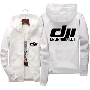 남성용 폭격기 후드 DJI 드론 파일럿 캐주얼 얇은 윈드 브레이커 자켓 코트 남성 아웃웨어 스포츠 방풍 의류 대형 7XL