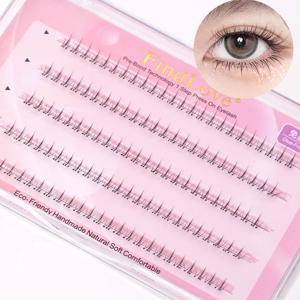 FindLove Pre Glued Lower Lashes 접착제 필요 없음 속눈썹 연장 세트 자연 재사용 가능한 하단 속눈썹 자체 접착 가짜 속눈썹