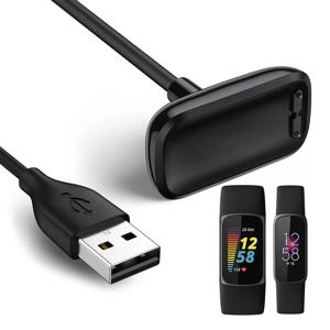 Fitbit Charge 5 / Charge 6 / Luxe 스마트 워치용 충전기 USB 충전 케이블 코드 독 스탠드 액세서리 고속 충전기 케이블