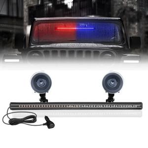 비상 LED 스트로브 라이트 바 12V 24V 3030 비즈 적색 청색 황색 백색 녹색 점멸 경고등 자동차 앞 유리용 신제품