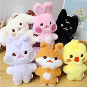 8개 K팝 10cm 에이티즈 애니티즈 귀여운 봉제인형 키체인 홍정 성화 윤호 예상 산 미기 우영 키링 가방 액세서리