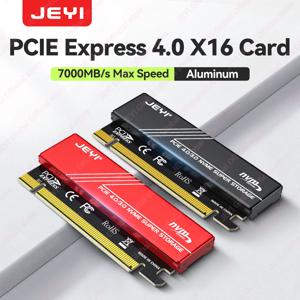 JEYI M.2 NVMe-PCIe 4.0 X16 어댑터(방열판 포함) - 삼성 980 PRO/970 EVO SSD용, 알루미늄 어댑터(방열판 포함)