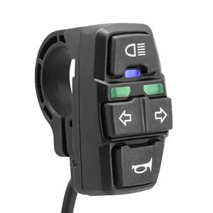 3 in 1 전기 자전거 스쿠터 스위치 헤드라이트 방향 지시등 경적 스위치 36V / 48V ON/OFF 제어 스위치 방수형 전기 자전거용