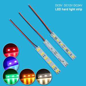 2개입 8cm 하드 LED 라이트 스트립 DC5V DC12V 6LED DC24V 12LED LED 바 라이트 5630 5730 LED 하드 스트립 웜 화이트 레드 그린 블루
