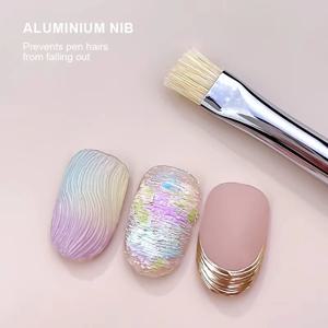 카니우 1/2개입 하드 브리슬 네일 아트 브러쉬 초보자 친화적 모델링 브러쉬 젤 페인팅 스트라이프 펜 DIY 네일 아트 페인팅 도구