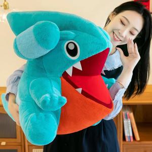 50cm 만화 포켓몬 기블 플러시 토이 귀여운 포켓몬 상어 동물 부드러운 인형 큰 사이즈 귀여운 베개 어린이 생일 선물