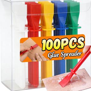 5/100PCS 접착제 스프레더 접착제 브러쉬 휴대용 DIY 아트 공예 그림 스크레이퍼 휴대용 가죽 접착 도구 접착제 도포 스틱