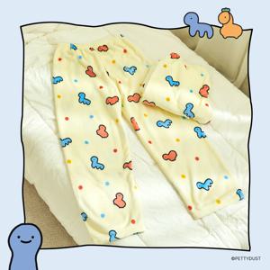 우주먼지 수면바지 _ 캐릭터 파자마 극세사 수면 바지 겨울 잠옷 플리스 커플 홈웨어 라운지웨어 따뜻한 귀여운 실내복