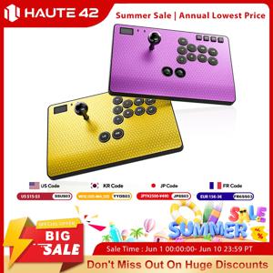 Haute42 C-AS 자기식 CNC 알루미늄 합금 조이스틱 아케이드 히트박스 컨트롤러 PC/PS4/PS5/XBOX 레버리스 컨트롤러 파이트스틱