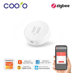 Tuya Zigbee 스마트 진동 센서 도어 윈도우 유리 파손 감지기 도난 방지 충격 알람 스마트 라이프 앱과 호환 가능 허브 필요