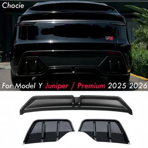 테슬라 모델 Y 주니퍼 프리미엄 2025 2026 리어 범퍼 립 스포티 에어로다이나믹 범퍼 립 스플리터용 3PCS ABS 리어 디퓨저