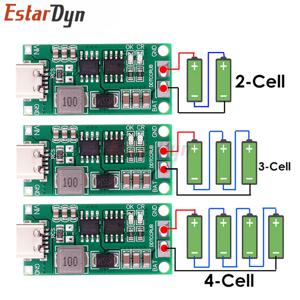 Estardyn 2S 3S 4S Type-C 스텝업 부스트 리튬이온 리포 충전기 모듈 8.4V/12.6V/16.8V (18650 7.4V 11.1V 14.8V 리튬이온 리포 DIY용)