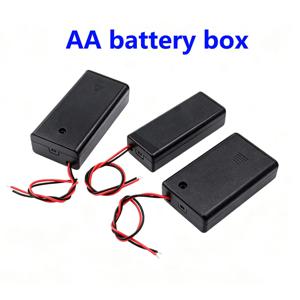 1/2/3/4 슬롯 AA 배터리 홀더 1.5V/3V/4.5V/6V AA 배터리 보관함(리드 와이어 포함) ON/OFF 스위치 나사 캡 케이스 후면 커버