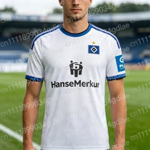 2026 Hamburger SV 축구 유니폼 여름 스포츠 오버사이즈 티셔츠 통기성 속건성 스트리트웨어 패밀리매칭 새로운 편안함