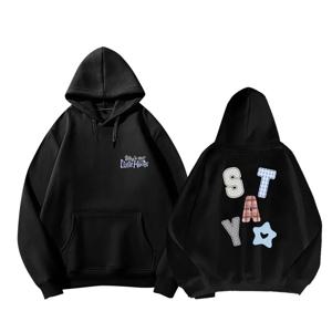 후드티 STAY In Our Little House Kpop 패션 스타 동일한 레터 프린트 스웨트셔츠 고품질 코튼 두꺼운 티셔츠