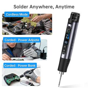 FNIRSI HS-03 무선 납땜 인두 10W 충전식 휴대용 납땜 인두 100-450 ℃   조절 가능한 전문가용 납땜 키트
