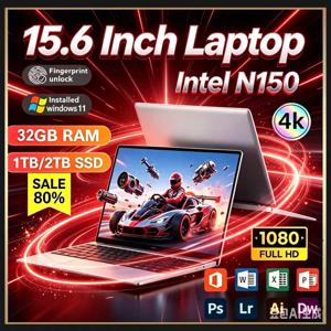 15.6인치, 2026년형 신제품 노트북, 인텔 N150 프로세서, 윈도우 11, 16GB RAM, 2TB SSD, 고속 노트북, 일상 업무용.