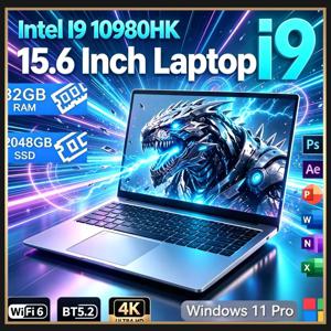 15.6인치 노트북, 윈도우 11, 코어 i9-10980HK 프로세서, 16GB RAM, 지문 인식 잠금 기능, 백라이트, 게이밍용, 학습용 컴퓨터